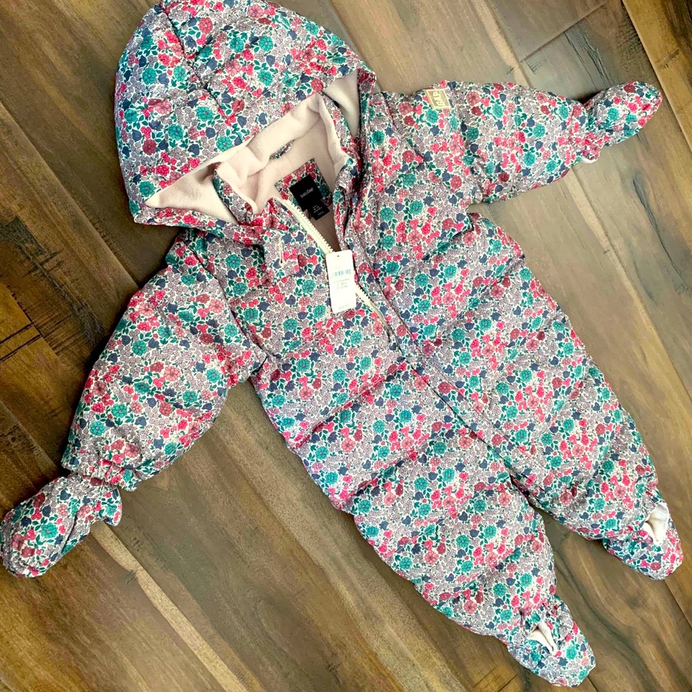 6-12 months girl baby GAP down snowsuit